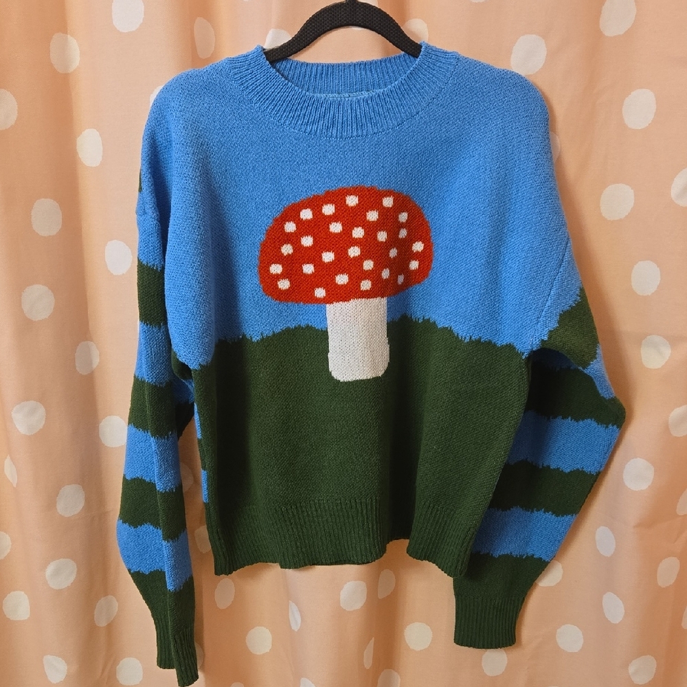 Zara Mushroom Sweater Sz L